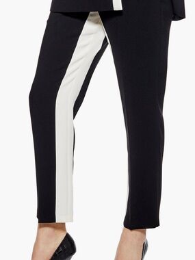 Topshop colorblock black pants